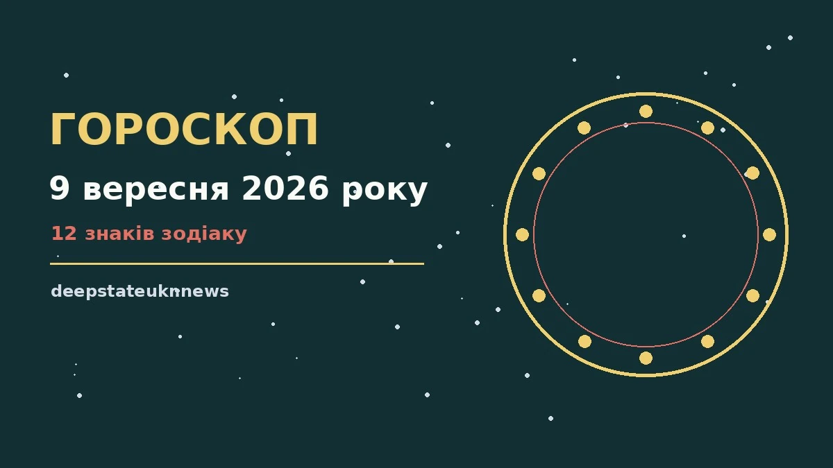 Зоряне небо над міською вежею на світанку 9 вересня, символ щоденного гороскопу