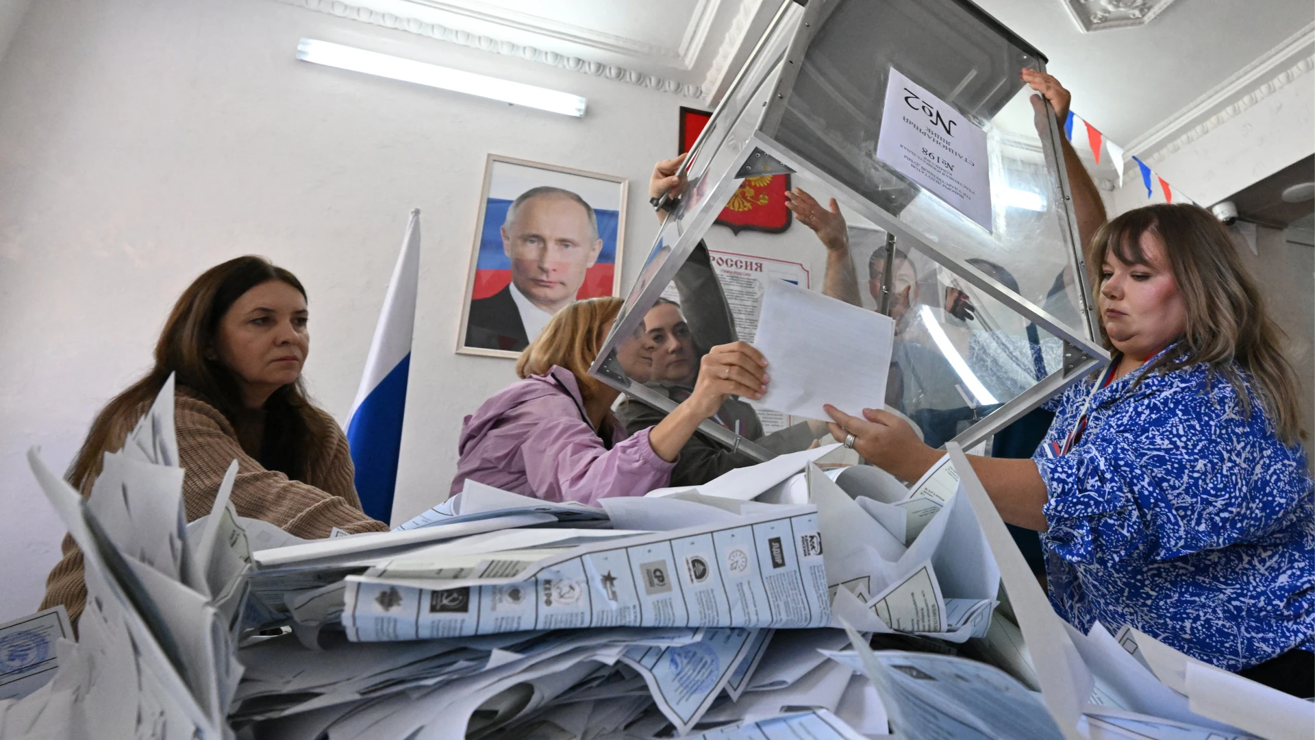 Підрахунок голосів і закриття дільниць після триденного голосування до Держдуми
